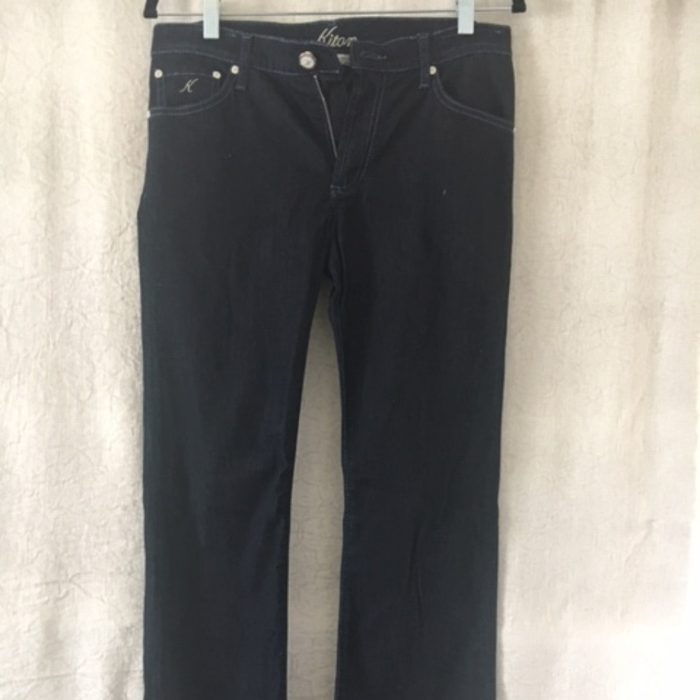 Kiton Dark Wash Straight Leg Jean